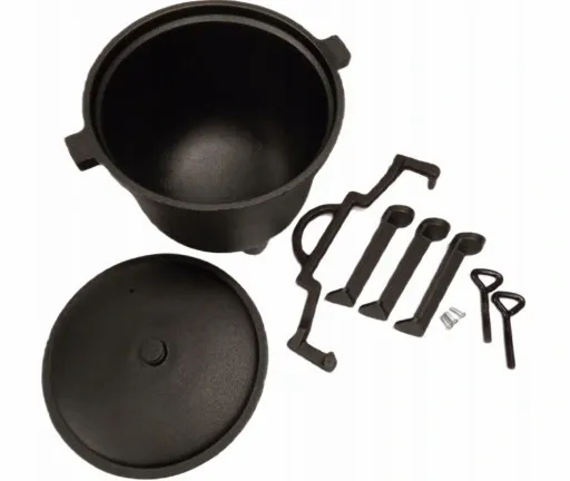 Kociołek stojący 8 l + RĘKAWICE ŻAROODPORNE DO PIEKARNIKA GRILLA KOMINKA zdjęcie 8