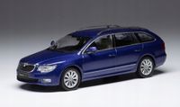 IXO SKODA SUPERB II Combi 2008 Blue metallic 1:43