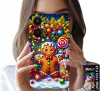 ETUI DO OPPO RENO8 LITE 5G - PIERNIK, CUKIERKOWE WZORY ŚWIĘTA + SZKŁO