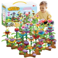 OGRÓD KREATYWNY KWIATY UKŁADANKA KLOCKI 148 SZT.