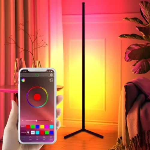 LAMPA PODŁOGOWA STOJĄCA LED RGB NAROŻNA PILOT APKA na Arena.pl