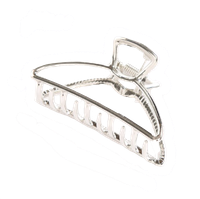 Spinka do włosów klasyczna klamra elegancka ozdoba metalowa szczęka srebrna