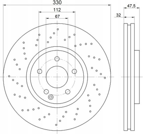TARCZA HAM PRZOD 330X32 V MIKODA na Arena.pl