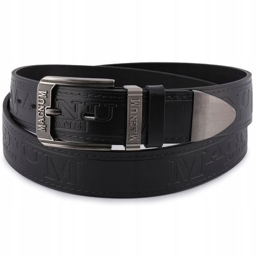 Pasek męski skórzany premium szeroki 4cm klasyczny czarny Beltimore na Arena.pl