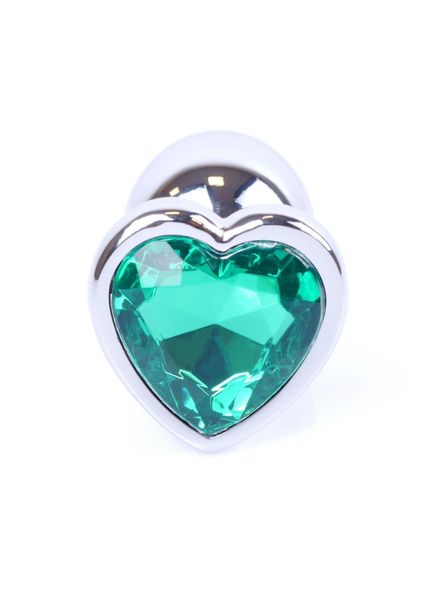 Plug-Jewellery Silver Heart Plug- Green zdjęcie 1