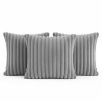 Zestaw 3x Poszewka dekoracyjna Jasiek struktura toczona 40x40 szary