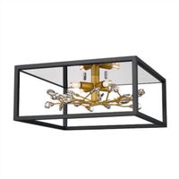 Lampa sufitowa dekoracyjna Spring C0578-04A-B5TF szklana złota czarna