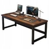 BIURKO GAMINGOWE KOMPUTEROWE NOWOCZESNE CIEMNY BUK LOFT INDUSTRIALNE