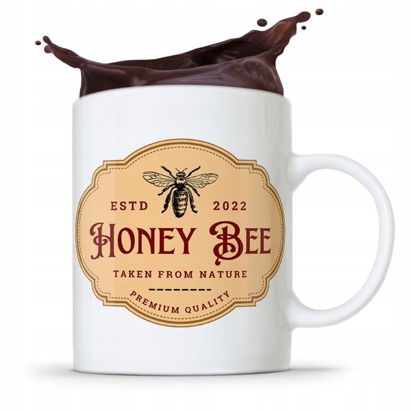 Kubek Prezent Dla Pszczelarza Honey Bee Prezent Z Nadrukiem Ze Zdjęciem zdjęcie 1