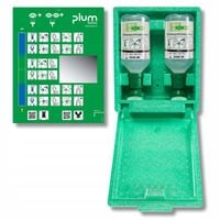 Ścienna stacja zamknięta do płukania oczu płuczka PLUM EYE WASH 2 x 500 ml