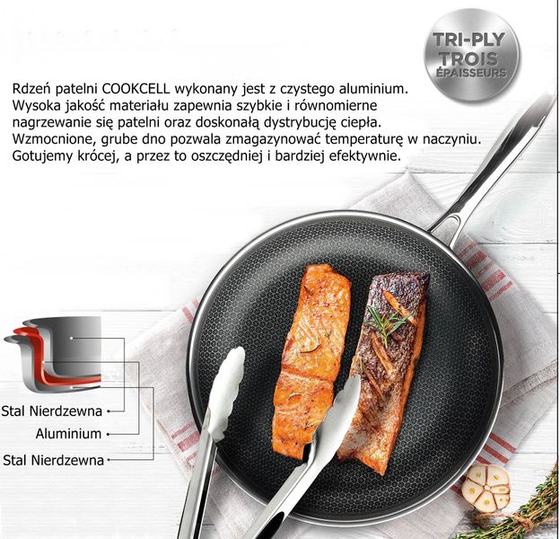 Patelnia wok 28 cm Cookcell zdjęcie 3