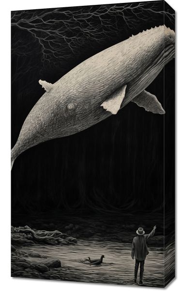 Obraz 40x70cm Biały Wieloryb zdjęcie 1