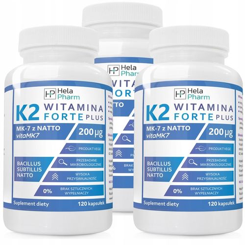 WITAMINA K2 vitaMK7 z NATTO 200µg KOŚCI 2x120 na Arena.pl