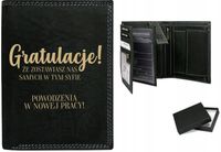 Portfel + własny grawer skórzany na PREZENT tanio