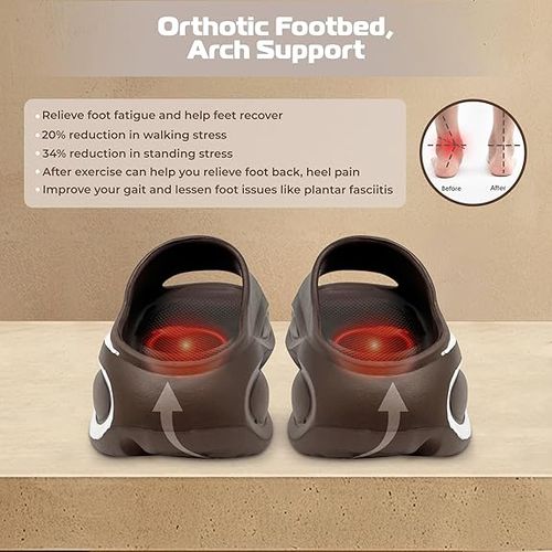 Sandały Klapki unisex materiał EVA brązowe rozmiar 40-41 na Arena.pl