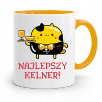 Dla Kelnera Kubek Żółty Najlepszy Kelner Prezent Z Nadrukiem Ze Zdjęciem