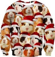 Świąteczny Sweter 3D z Nadrukiem Chomika Unisex Zabawny Wygodny M