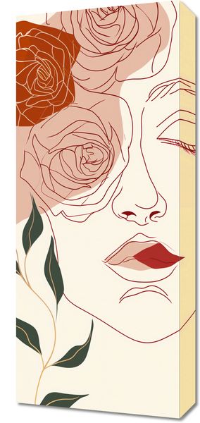 Obraz 30x70cm Beż i Twarz zdjęcie 1