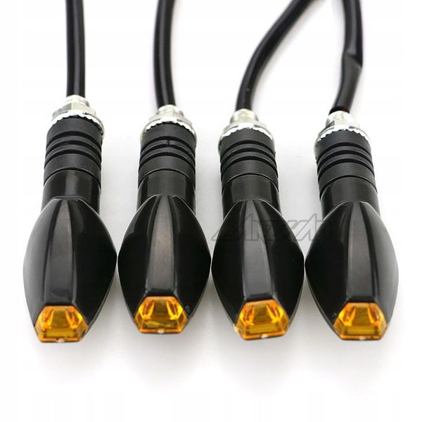 Kierunkowskazy motocyklowe czarne dymione LED zdjęcie 5