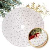 ECARLA mata pod choinkę dywanik średnica 122cm Bialy Gwiazdki WOZ32 400ml