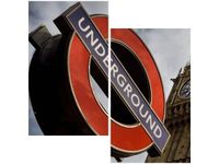 60X60CM BIG BEN DWU OBRAZ ŚCIAN