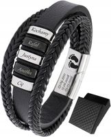 Bransoletka SKÓRZANA IMIONA RODZINY GRAWER