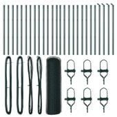 Ogrodzenie z słupkami Zielony 0.8 x 50 m Stal pokryta PCV