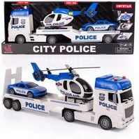 OGROMNA LAWETA POLICJA AUTO CIĘŻARÓWKA HELIKOPTER ŚWIATŁO DŹWIĘK AŻ 53CM