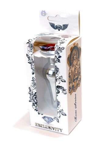 plug jewellery silver butt plug  red na Arena.pl