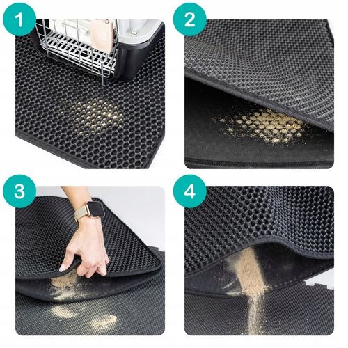 MATA POD KUWETĘ WYCIERACZKA DLA KOTA PODKŁADKA DWUWARSTWOWA DUŻA 60X45 na Arena.pl