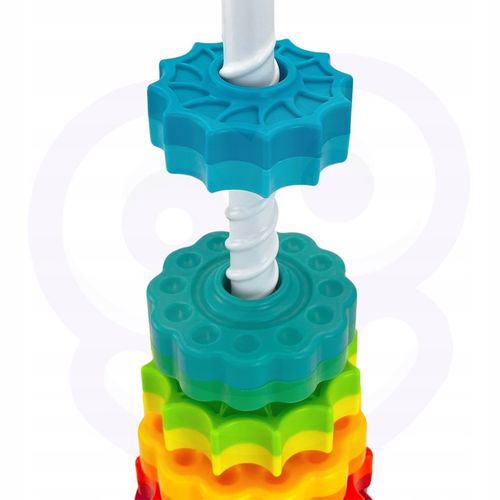 EDUKACYJNA PIRAMIDKA ZAKRĘCONA WIEŻA UKŁADANKA WOOPIE BABY na Arena.pl