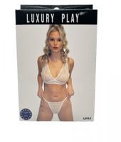 bielizna luxury play   lingerie set medium white