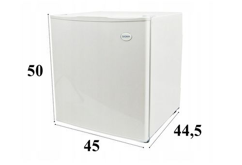 MAŁA LODÓWKA SIGMA BIUROWA HOTELOWA MINIBAR CHŁODZIARKA DZIAŁKĘ 51cm inox na Arena.pl