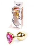plug jewellery gold  heart plug  pink