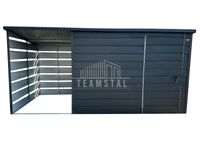 Domek Ogrodowy - Schowek 3x2 + wiata - okno - drzwi Antracyt TS525