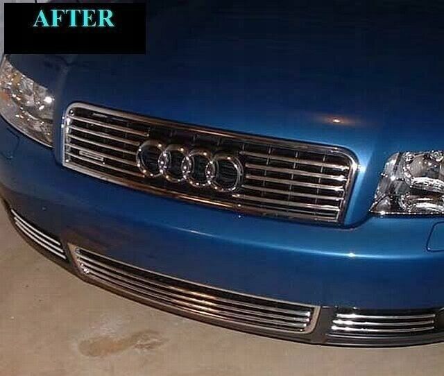 AUDI A4 A6 A8 - LIstwy chrom grill chromowane na atrapę zdjęcie 1