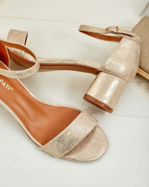 ZŁOTE SANDAŁY DAMSKIE HARRVO 39 zdjęcie 4