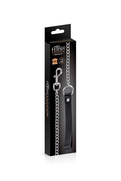 Metal Leash With Cow Leather Wrist zdjęcie 2