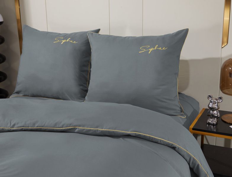 Pościel Z Haftem 160X200 Soft Szara 2607 zdjęcie 3