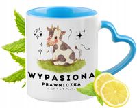 Dla Prawniczki Kubek Błękitny Z Uszkiem W Kształcie Serca Na Prezent
