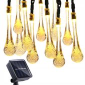 GIRLANDA SOLARNA LAMPA OGRODOWA 40 LED SOPLE 6.3M