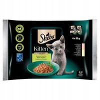 Sheba Kitten wybór smaków karma w sosie dla kociąt 4x85g
