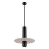 Lampa wisząca PELTA 1 czarna/beżowa