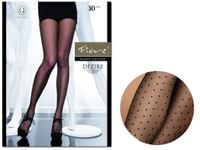 Rajstopy damskie w kropki 30 den DEZIRE Fiore Black 4