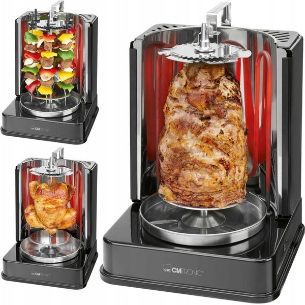 Grill do Kurczaka OPIEKACZ DO KEBABA Pionowy Obrotowy SZASZŁYKI ROŻEN zdjęcie 16