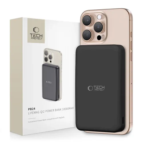 Powerbank Tech-Protect PB24 LifeMag QI2 MagSafe 10000 mAh - czarny na Arena.pl