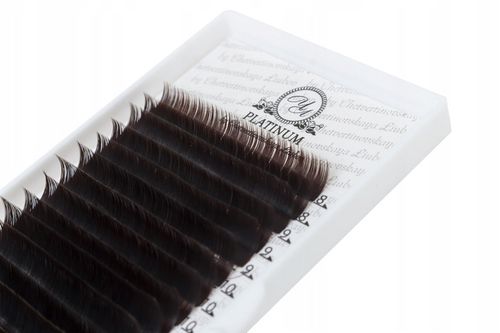 Rzęsy do przedłużania ciemnobrązowe 0,10 Skręt J 8-15mm PLATINUM na Arena.pl