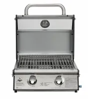 STOŁOWY GRILL GAZOWY TURYSTYCZNY EL FUEGO JESOLO Z SZYBĄ 6KW STAL +REDUKTOR