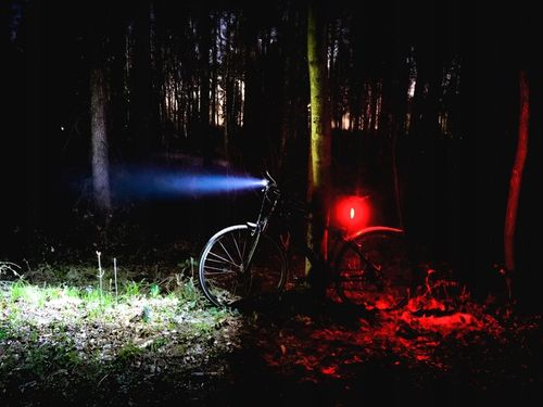 Lampka rowerowa mocna światło PRZÓD TYŁ na kierownice iLIGHT USB ZESTAW na Arena.pl