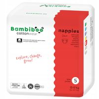 PIELUSZKI BAMBIBOO PIELUCHY COTTONWEAR 5 Jednorazowe 12-17kg 24 szt. JUNIOR